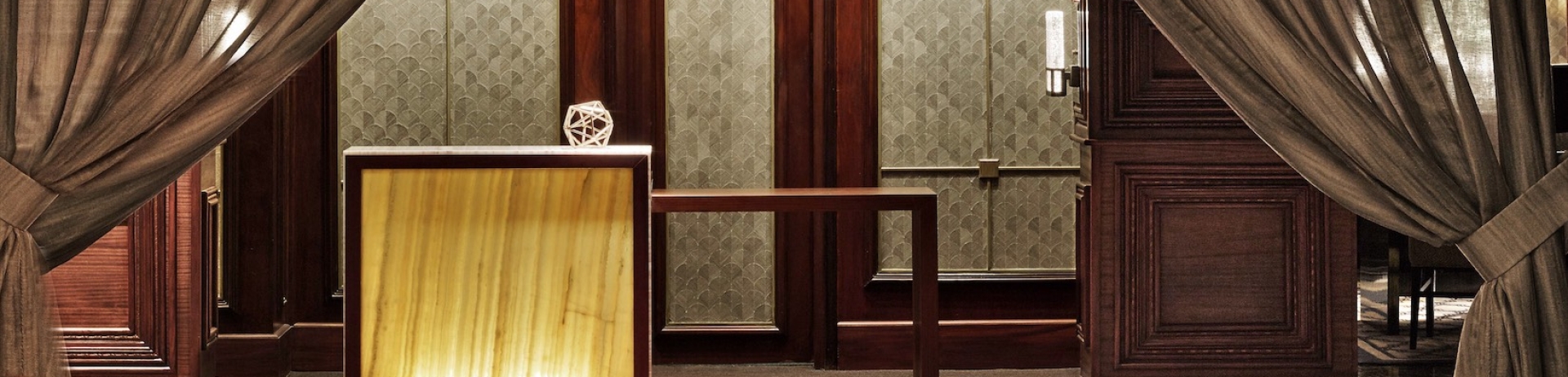 lounge area with cushioned sofas