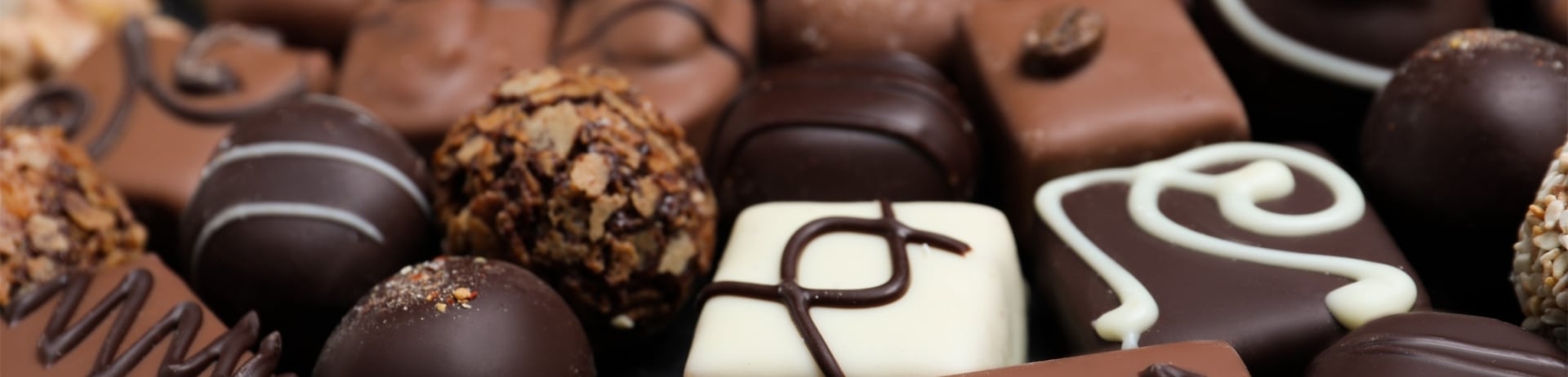 close up of assorted chocolates