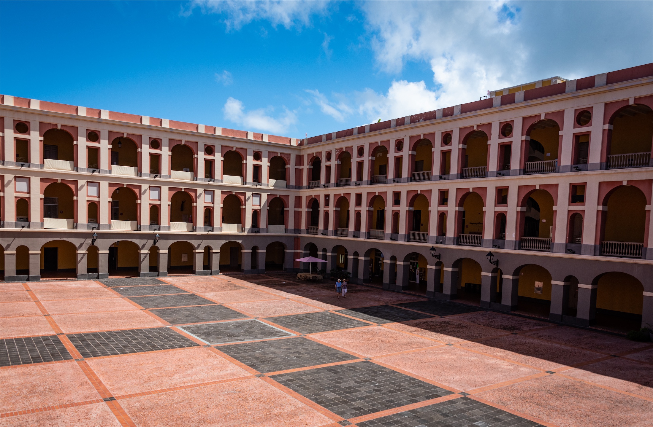 large open area with entrances to museum