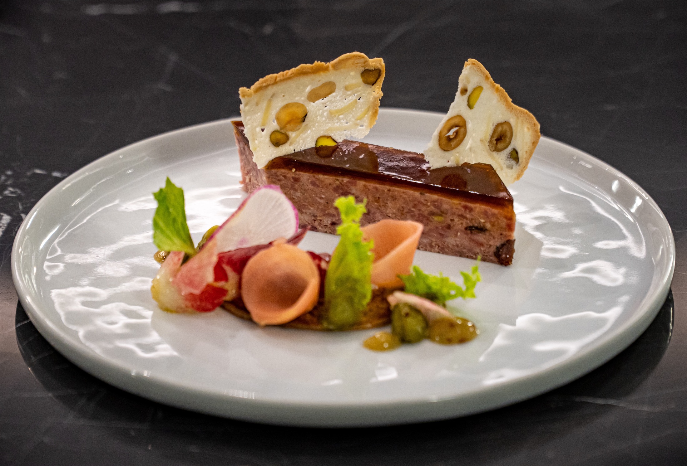 close up of a dessert