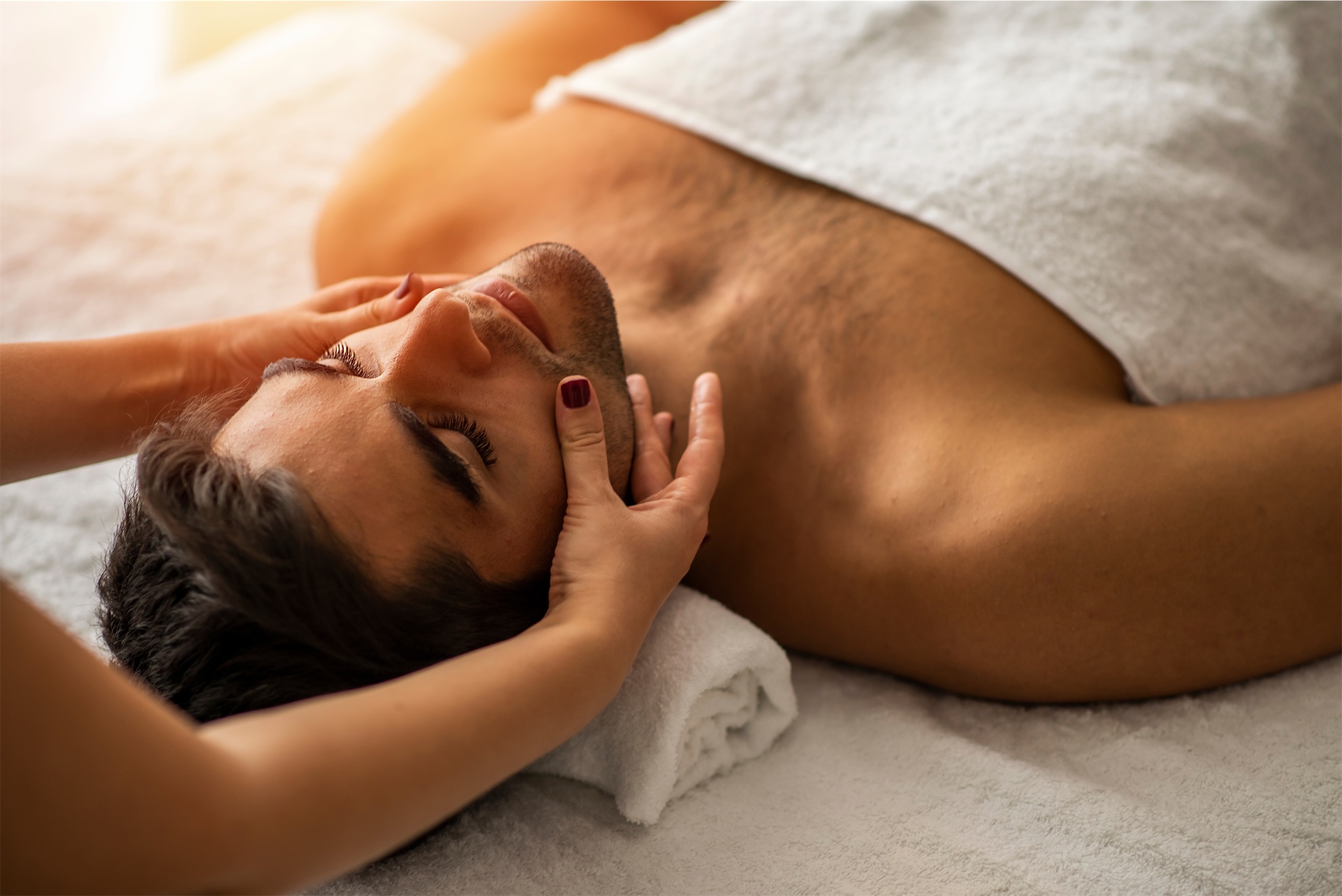 man getting a massage